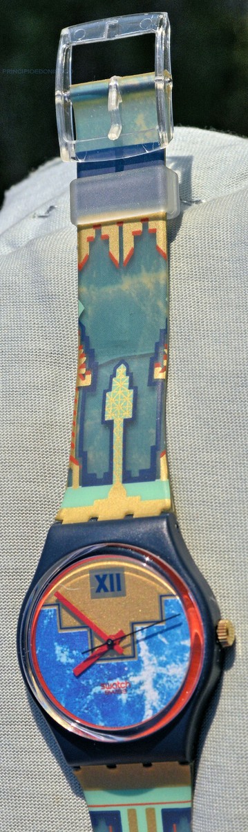 Swatch Watch Blue Flamingo By Santicciolli GN114 New GN 114 With 