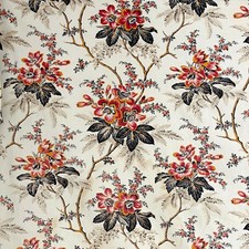 Daybed cover Antique French Fabric pink block printed floral disign c1870 ruffle