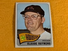 G8-24 BASEBALL CARD - CLAUDE RAYMOND - HOUSTON COLT 45s - 1965 TOPPS - CARD #48