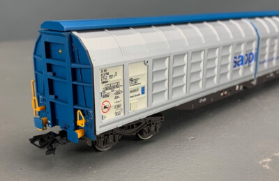 HO Trix 24421 Habbins DB AG Transwaggon High-Cap Sliding Wall