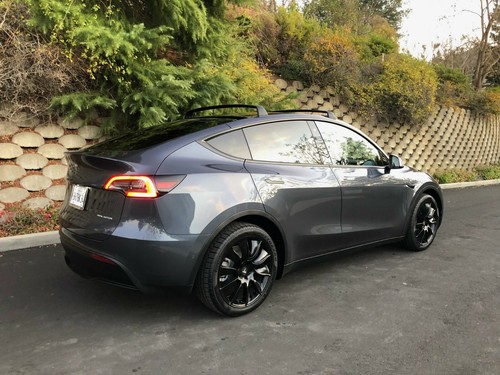 Tesla Model Y 20" (20 inch) True Turbine Wheel Tire Set w/TPMS Satin Black (Set) - 第 11/11 張圖片