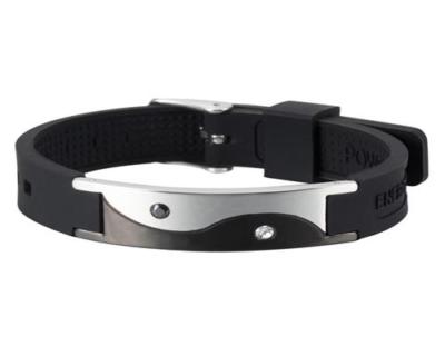 Yin Yang Silicone Magnet Bracelet Swarovski Decoration -4you #2372  UK