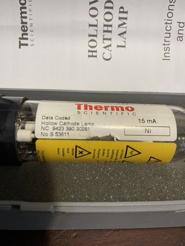 Thermo Hollow Cathode Lamp NC 9423 390 30281 No S 53611 15 mA NI - Picture 2 of 3