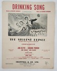 Drinking Song from 'The Student Prince', Piano Sheet Music, 1954, Mario Lanza