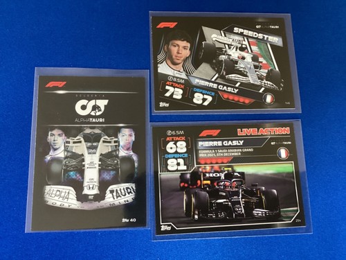 2020 Topps F1 Turbo Attax Pierre Gasly Daniil Kvyat #40 Rookie RC + 2022 146 254