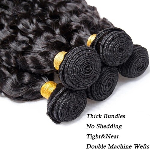 Brazilian Water Wave Echthaar Remy HairBundles schwarz 12A Grade Haarverlängerung - Bild 4 von 17