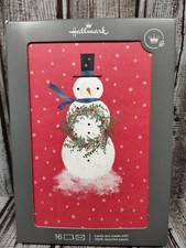 Hallmark Holiday Boxed Cards Snowman 16 Christmas Greeting Cards and Envelopes