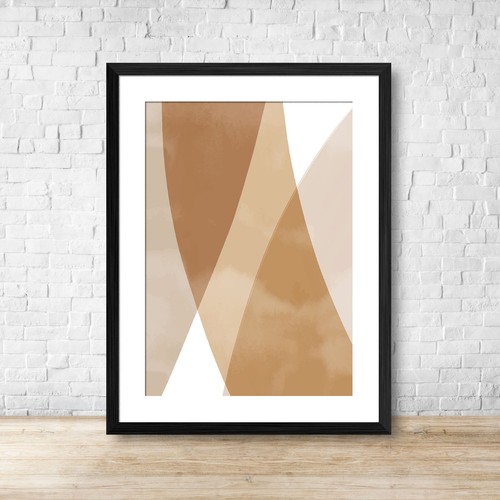 Boho Themed Natural Coloured Abstract Wall Art Print Picture 1 Or Set Of 3 - Picture 6 of 11