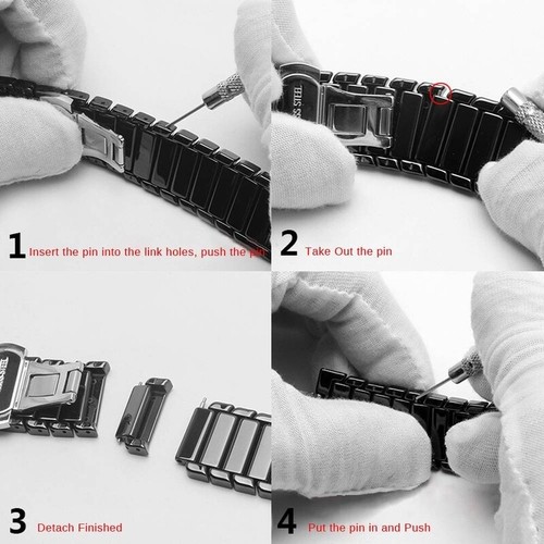 Schnellpassform Keramik Schmetterling Schnalle Uhrenband Armband für Garmin Fenix 5/Fenix 5X - Bild 12 von 13