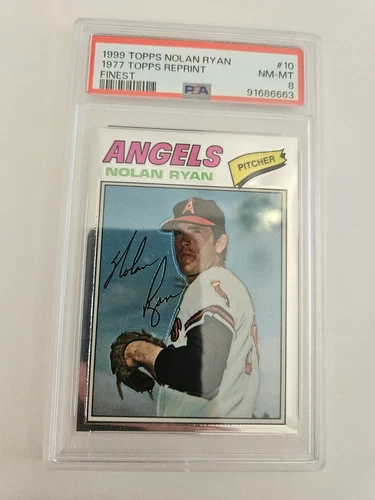 1999 Topps Finest Reprint Nolan Ryan #10 PSA 8