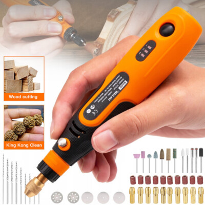 46Tlg Mini Dremel Multifunktionswerkzeug USB Akku für Mehrzweck Drehwerkzeug NEU