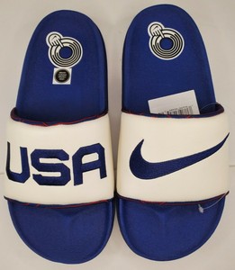 Mens Nike OffCourt Slides USA SE Blue White Red DA2586 100 Sandals With  Tags | eBay