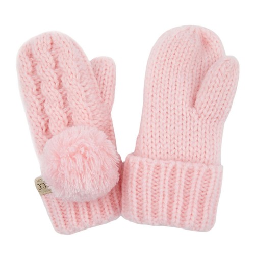 ScarvesMe C.C 3-9 years Children Girl Boy Kids Fuzzy Lining Knit Solid Gloves - Picture 10 of 14