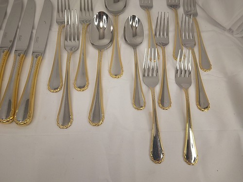 21 YAMAZAKI TASHA GOLD Stainless Flatware USED CONDITION - Picture 6 of 6