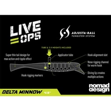 Nomad Design Live Ops Delta Minnow 4.5" - Choose Color