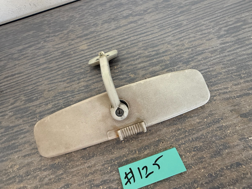 1969-1974 Volvo 144 145 OEM Tan Rear View Mirror & Mounting Plate Manual Dim - Picture 8 of 10