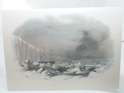 USS Peacock Contacts Eisberg Antarktisexpedition 1838 Skizzen-PC Charles Wilkes