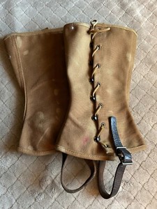 Spanish-American War Leggings size LARGE with leather strap