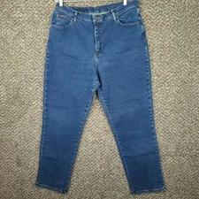 Vintage RIDERS Womens 18M High Waist Straight Legs Denim Jeans MOM 36x31 