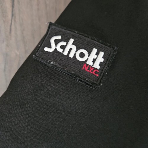 Chaqueta Abrigo Parka Schott NYC Edad 16 Negro Piel Capucha Accesorio - Imagen 16 de 17