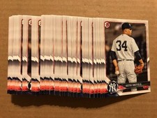 Lot (65) JUSTUS SHEFFIELD Yankees 2018 Bowman Baseball paper base prospect cards