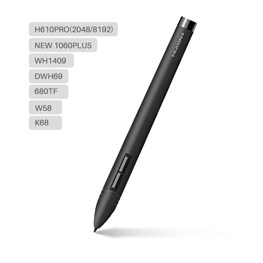 Huion Rechargeable Digital Pen Stylus P80 for Graphics Drawing Tablet Black