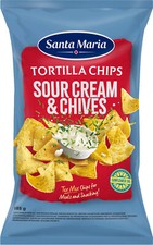 SANTA MARIA PANNA ACIDA & ERBA CIPOLLINA gusto tortilla chips snack europei 185 g 6,5 oz