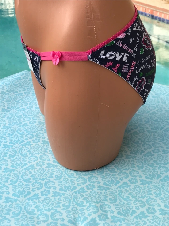 BIKINI VINTAGE NUEVO CON ETIQUETAS FLIRTITUDE 💝 5/S CUERDAS 💝 💝 NYLON TÁCTIL (1) Foto 2 de 4
