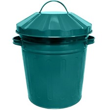 15 Litre Colour Mini Metal Bin Small Dustbin Rubbish Bathroom Toy Storage Retro