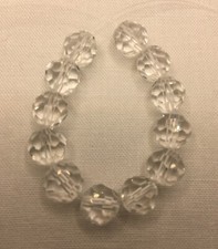Glass Crystal Faceted Round 8 mm Clear