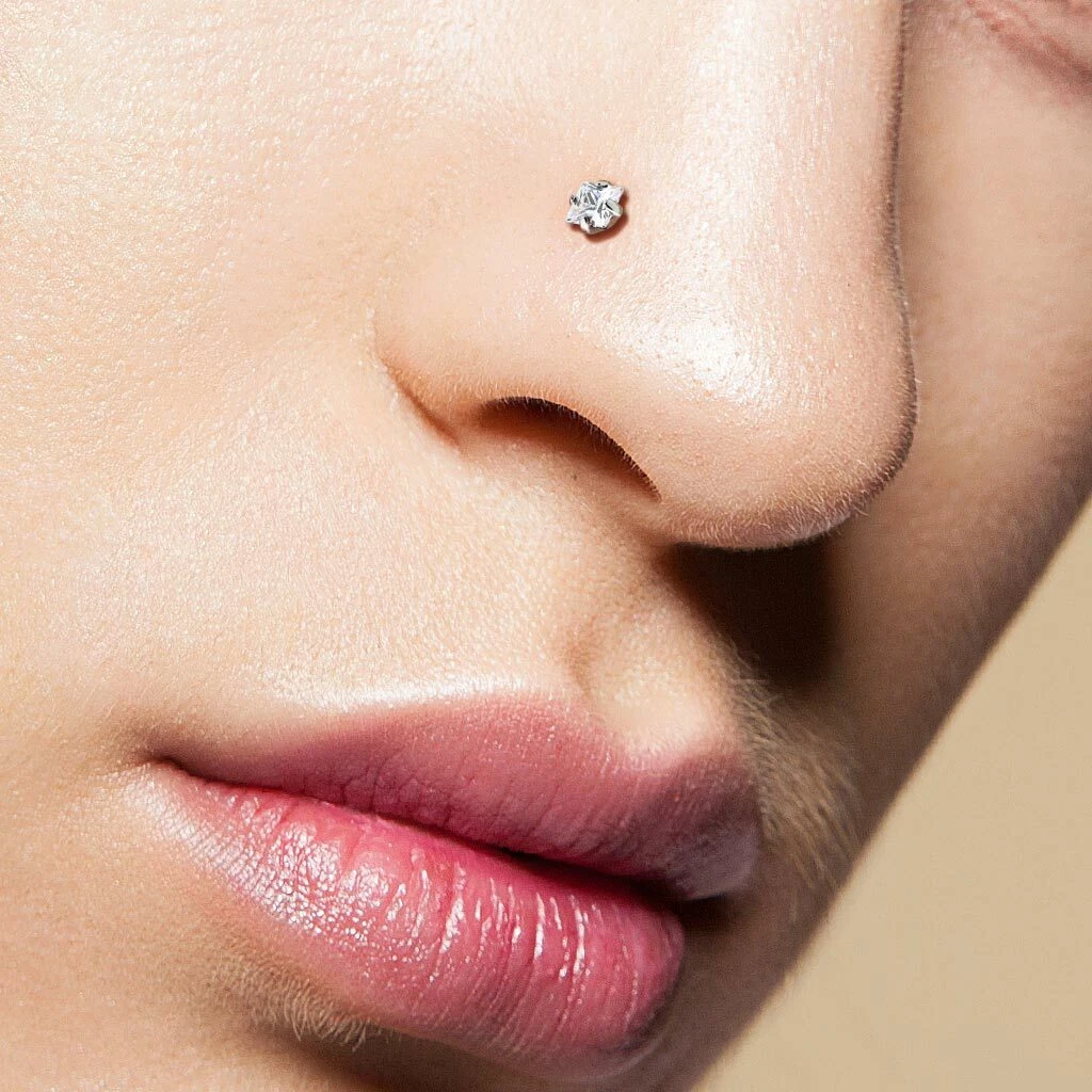 Titanium l hotsell bend nose stud
