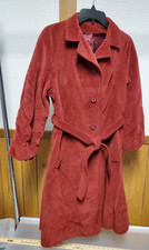 Juli De Roma Kajjmir Womens Burgundy Finest Man Made Cashmere Trench Coat Sz 12
