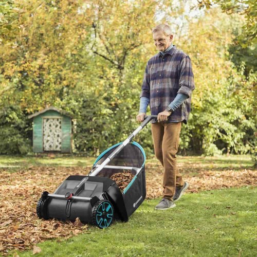 GARDENA Raccolta Di Foglie E Erba Raccoglitore Attrezzo Da Giardino Da Spingere - Foto 7 di 12