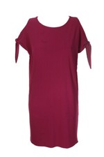Bar Iii Fuchsia Tie-Detail Shift Dress L