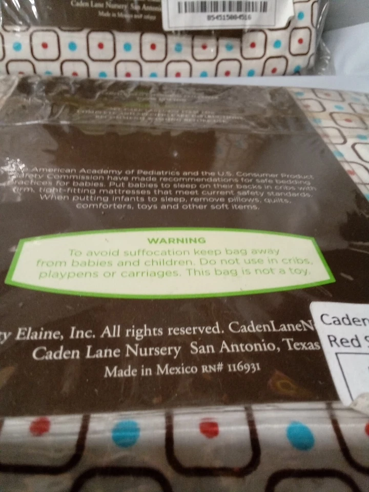 2xCaden Lane Nursery - Fundas de almohadilla cambiadora - Ryan - Ceja roja y blanca turquesa Foto 4 de 4