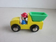 Wooden Tumble Tree Town Folk Wooden Dump Truck with Construction Worker Driver