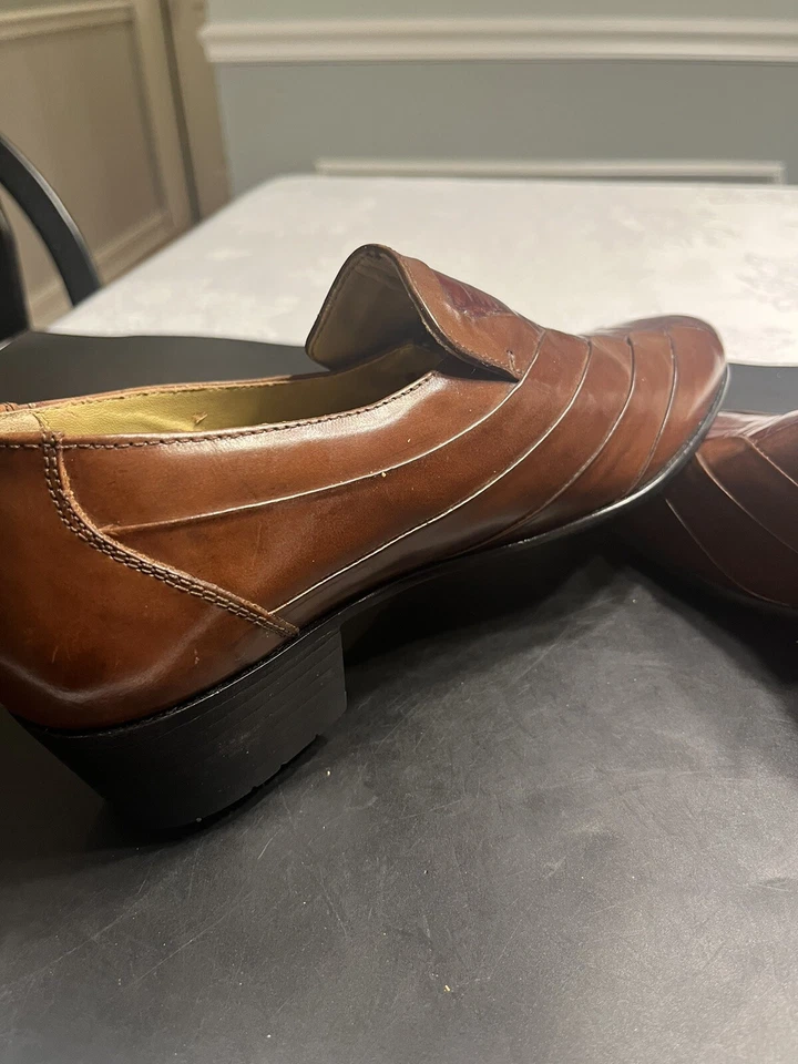 Stacy Adams Estilo Cocodrilo Cuero Parte Superior y Suelas Botines Zapatos Brasil 7M Foto 4 de 4