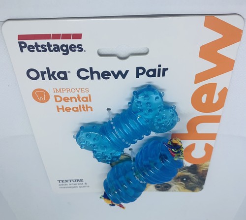 Petstages Orka Chew Pair Bone & Dumbbell Blue S NEW!!! - Picture 4 of 14