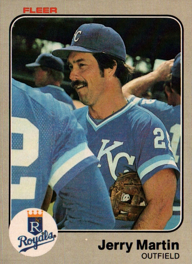 1983 Fleer Baseball #117 - Jerry Martin - Kansas City Royals 83