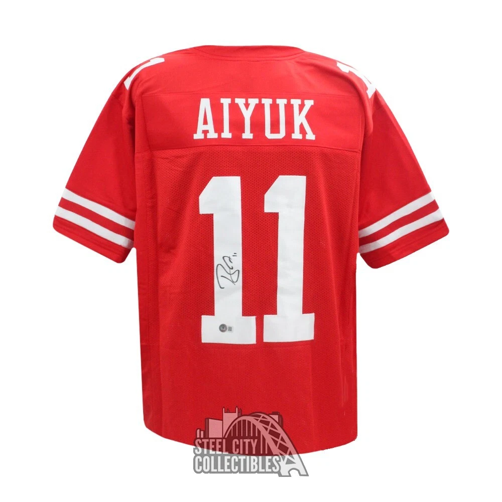 Brandon Aiyuk Autographed San Francisco Custom Red Football Jersey - BAS