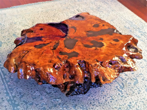 Large Olive Wood Rustic Coffee Table, Live Edge Unique Handmade Coffee Table - Picture 10 of 16