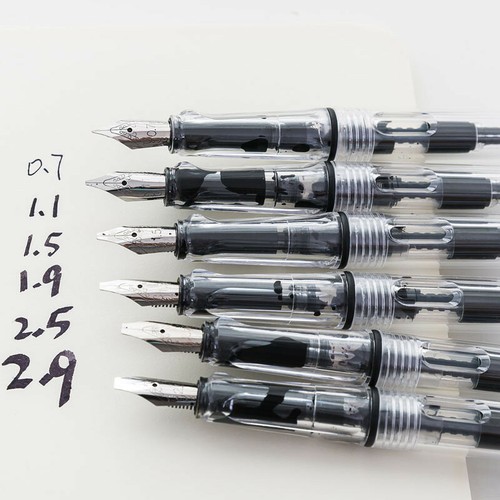 Gothic 0.7/1.1/1.5/1.9/2.5/2.9mm #s Clear Parallel Art Calligraphy Fountain Pen - Picture 3 of 18