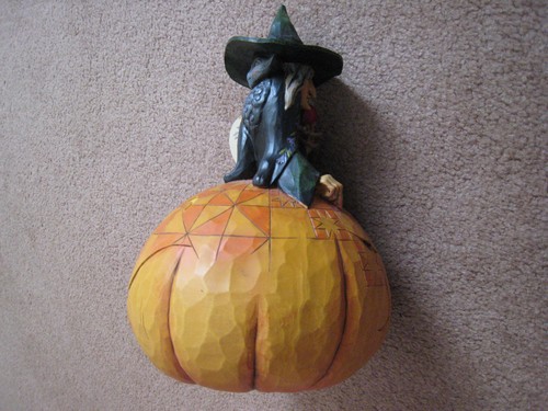 Jim Shore Halloween Sweet and Sour 2 Sided Pumpkin Witch 4012605 No Box - Picture 5 of 21