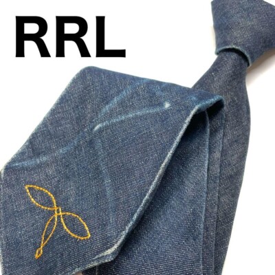 RRL ダブルアールエル ネクタイ デニムタイ 刺繍 Denim Tie RRL