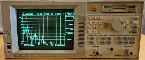 HP Agilent Keysight 8713B Network Analyzer 300kHz - 3GHz Opt 1C2 BASIC Prog Lang