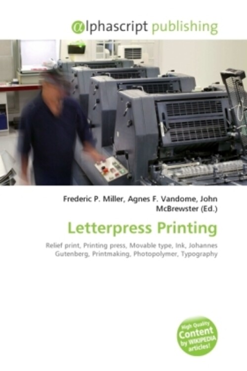 Frederic P. Miller (u. A.) | Letterpress Printing | Taschenbuch |
