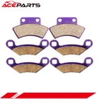 Front & Rear Carbon Fiber Brake Pads Set For Polaris Sport 400L Trail Boss 250