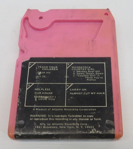 Crosby, Stills, Nash & Young - DEJA VU - Pink 8 Track Tape - Picture 4 of 5