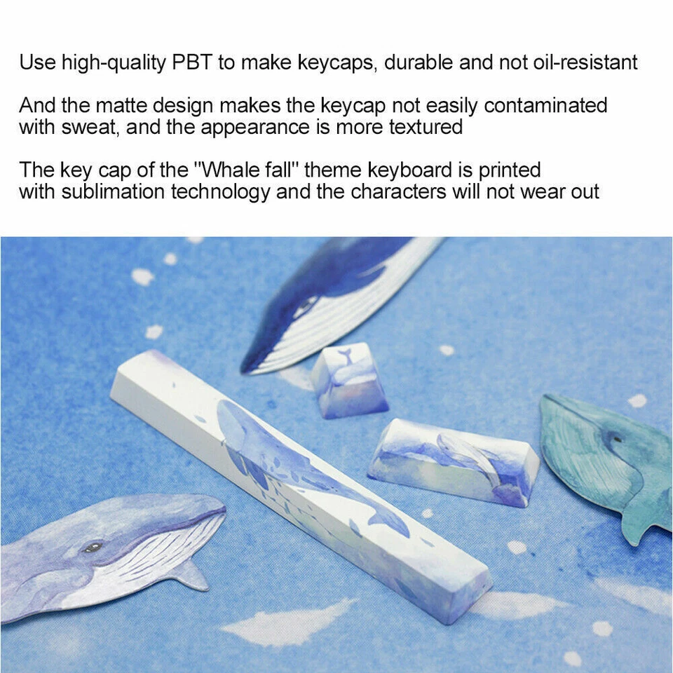 Ducky&Varmilo jointly MIYA PRO Blue Whale fall 68 key Mechanical Keyboard - Image 4 of 4