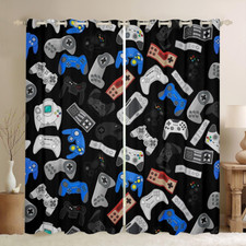 Gamer Curtains for Bedroom Boys Kids Gaming Room Darkening Curtain Video Game Th